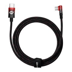Baseus MVP Elbow angled cable Power Delivery cable with side connector USB Type C / USB Type C 2m 100W 5A red (CAVP000720 hinta ja tiedot | Puhelinkaapelit | hobbyhall.fi