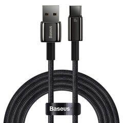 Baseus Tungsten Gold, USB to USB-C, 100W, 2m (black) hinta ja tiedot | Puhelinkaapelit | hobbyhall.fi