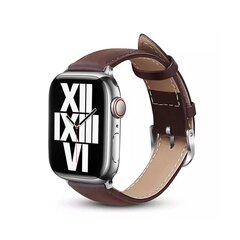 Crong Noble Band aito nahkaranneke Apple Watchiin 38/40/41mm, ruskea - hinta ja tiedot | Älykellojen ja aktiivisuusrannekkeiden lisätarvikkeet | hobbyhall.fi