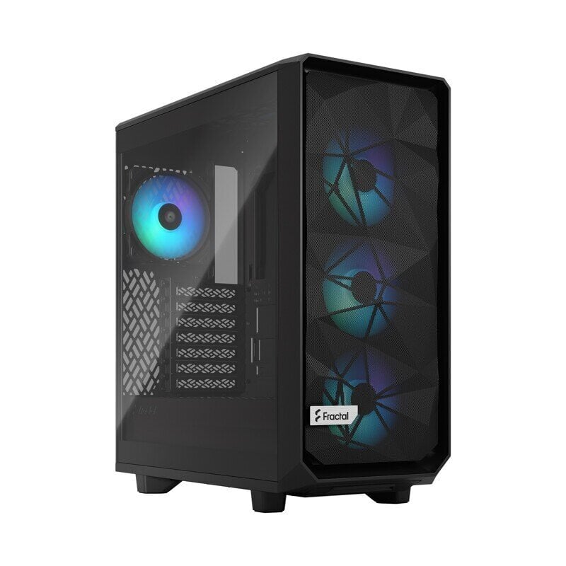 Fractal Design Meshify 2 Compact Lite RGB musta TG-valo hinta ja tiedot | Tietokonekotelot | hobbyhall.fi