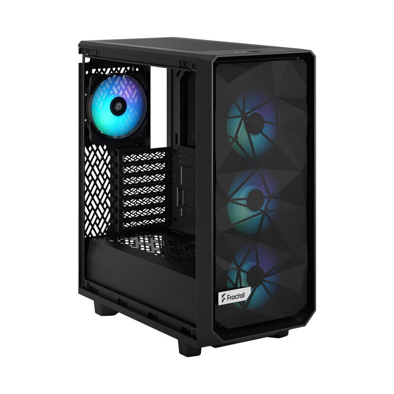 Fractal Design Meshify 2 Compact Lite RGB musta TG-valo hinta ja tiedot | Tietokonekotelot | hobbyhall.fi