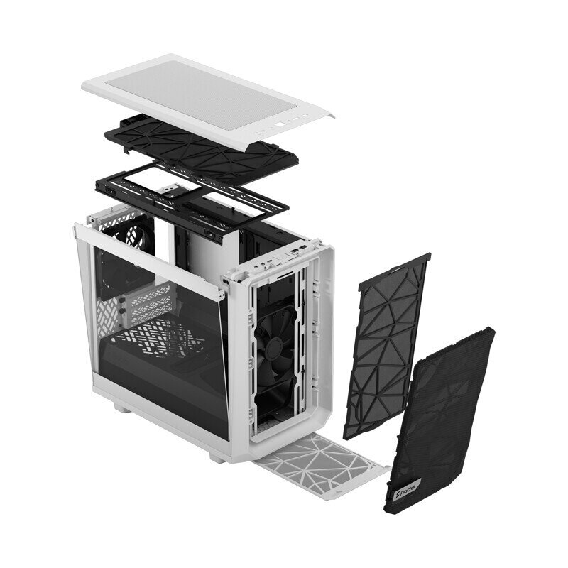 Fractal Design Meshify 2 Nano White TG kirkas sävy hinta ja tiedot | Tietokonekotelot | hobbyhall.fi