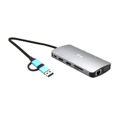 i-Tec USB-C Metal Nano Dock 3xDisplay+PD hinta ja tiedot | Adapterit | hobbyhall.fi