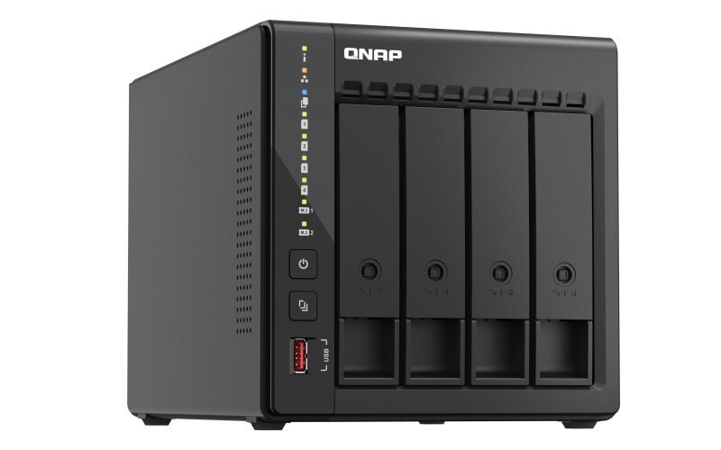 QNAP 4-paikkainen pöytätietokone NAS TS-453E-8G Jopa 4 HDD/SSD Hot Swap hinta ja tiedot | Ulkoiset kovalevyt | hobbyhall.fi