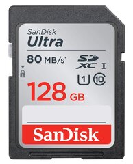 Sandisk Ultra SDXC 128GB hinta ja tiedot | Sandisk Puhelimet, älylaitteet ja kamerat | hobbyhall.fi