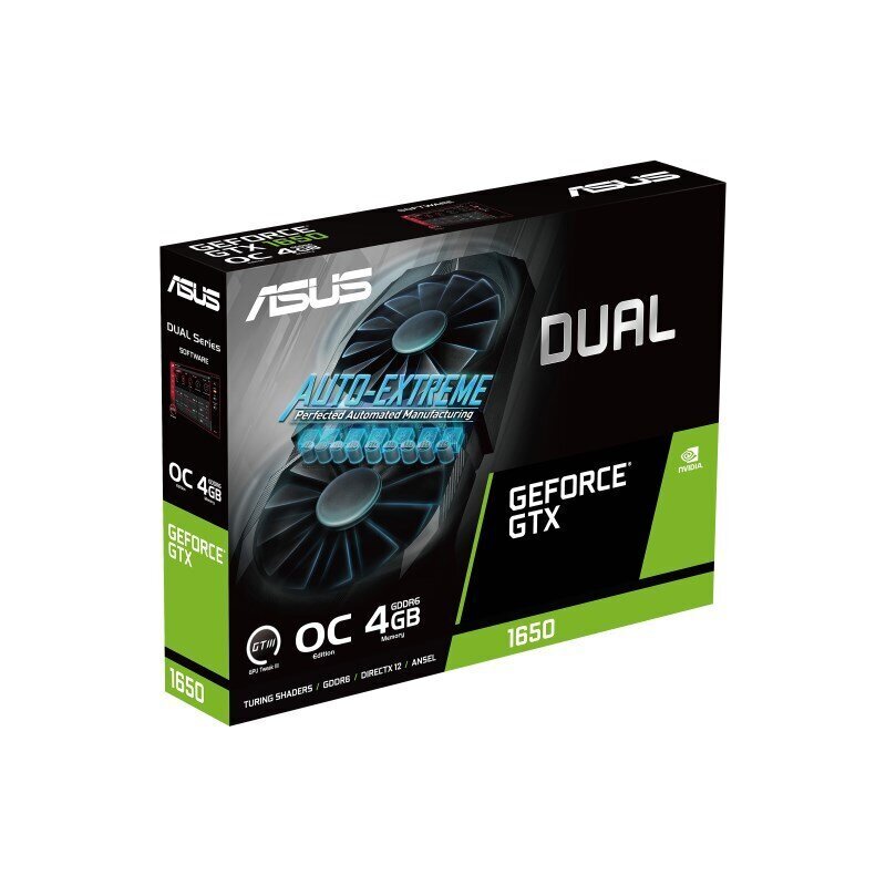 Asus Dual GeForce GTX 1650 V2 OC Edition 4GB GDDR6 (90YV0GX8-M0NA00) hinta ja tiedot | Näytönohjaimet | hobbyhall.fi