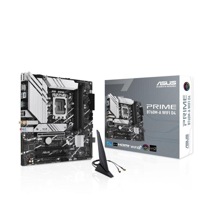 Asus PRIME B760M-A WIFI D4, Micro ATX, LGA1700, DDR4 hinta ja tiedot | Emolevyt | hobbyhall.fi