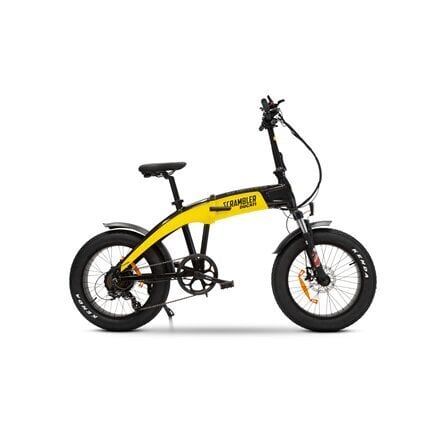 Sähköpyörä Ducati Firmed Scrambler SCR-E 20", musta/keltainen hinta ja tiedot | Sähköpyörät | hobbyhall.fi