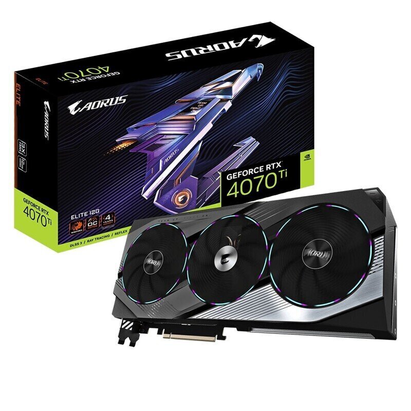 Gigabyte AORUS GeForce RTX 4070 Ti ELITE 12G (GV-N407TAORUS E-12GD) hinta ja tiedot | Näytönohjaimet | hobbyhall.fi