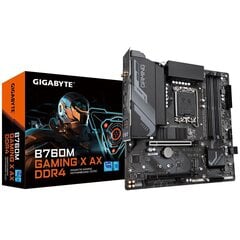 Gigabyte B760M GAMING X AX DDR4 (versio 1.0), Micro ATX, LGA1700 hinta ja tiedot | Emolevyt | hobbyhall.fi