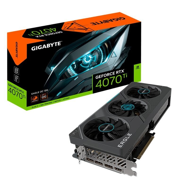 Gigabyte GeForce RTX 4070 Ti EAGLE OC 12G (GV-N407TEAGLE OC-12G) hinta ja tiedot | Näytönohjaimet | hobbyhall.fi