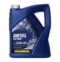 Puolisynteettinen moottoriöljy Mannol Diesel Extra 10W-40 5l hinta ja tiedot | Moottoriöljyt | hobbyhall.fi