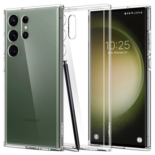 Spigen Ultra Hybrid ACS05617 Samsung Galaxy S23 Ultralle, kirkas hinta ja tiedot | Puhelimen kuoret ja kotelot | hobbyhall.fi