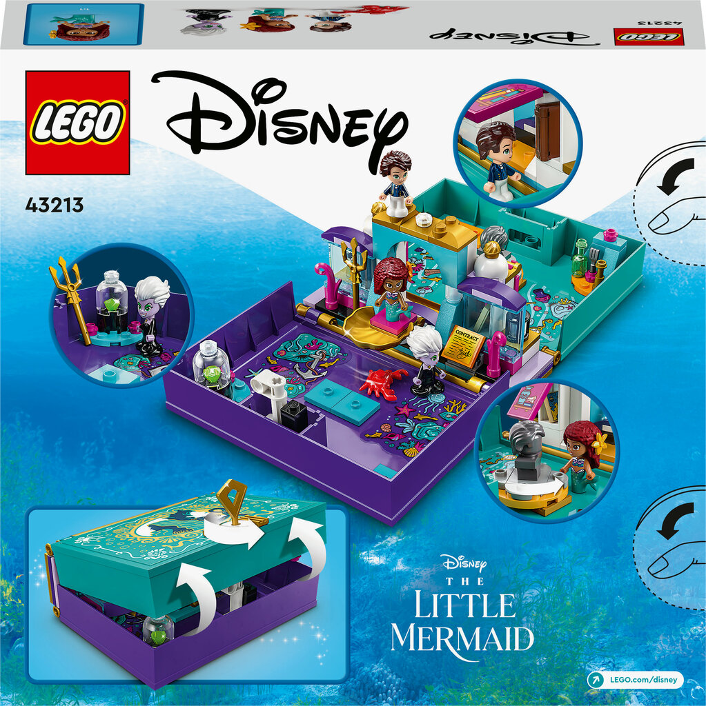 43213 LEGO® Disney Princess Pienen merenneidon satukirja hinta ja tiedot | LEGOT ja rakennuslelut | hobbyhall.fi