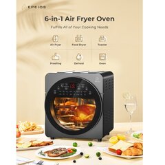 Epeios Air Fryer Epao249, 14 L hinta ja tiedot | Airfryerit ja friteerauskeittimet | hobbyhall.fi