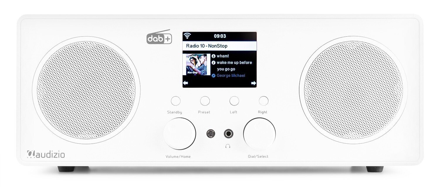 Audizio Bari WIFI Internet-stereoradio DAB+ White -toiminnolla hinta ja tiedot | Kelloradiot ja herätyskellot | hobbyhall.fi