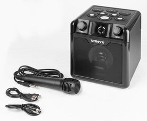 Vonyx SBS50B-DRUM Karaoke-setti musta rumputyynyillä hinta ja tiedot | Kaiuttimet | hobbyhall.fi
