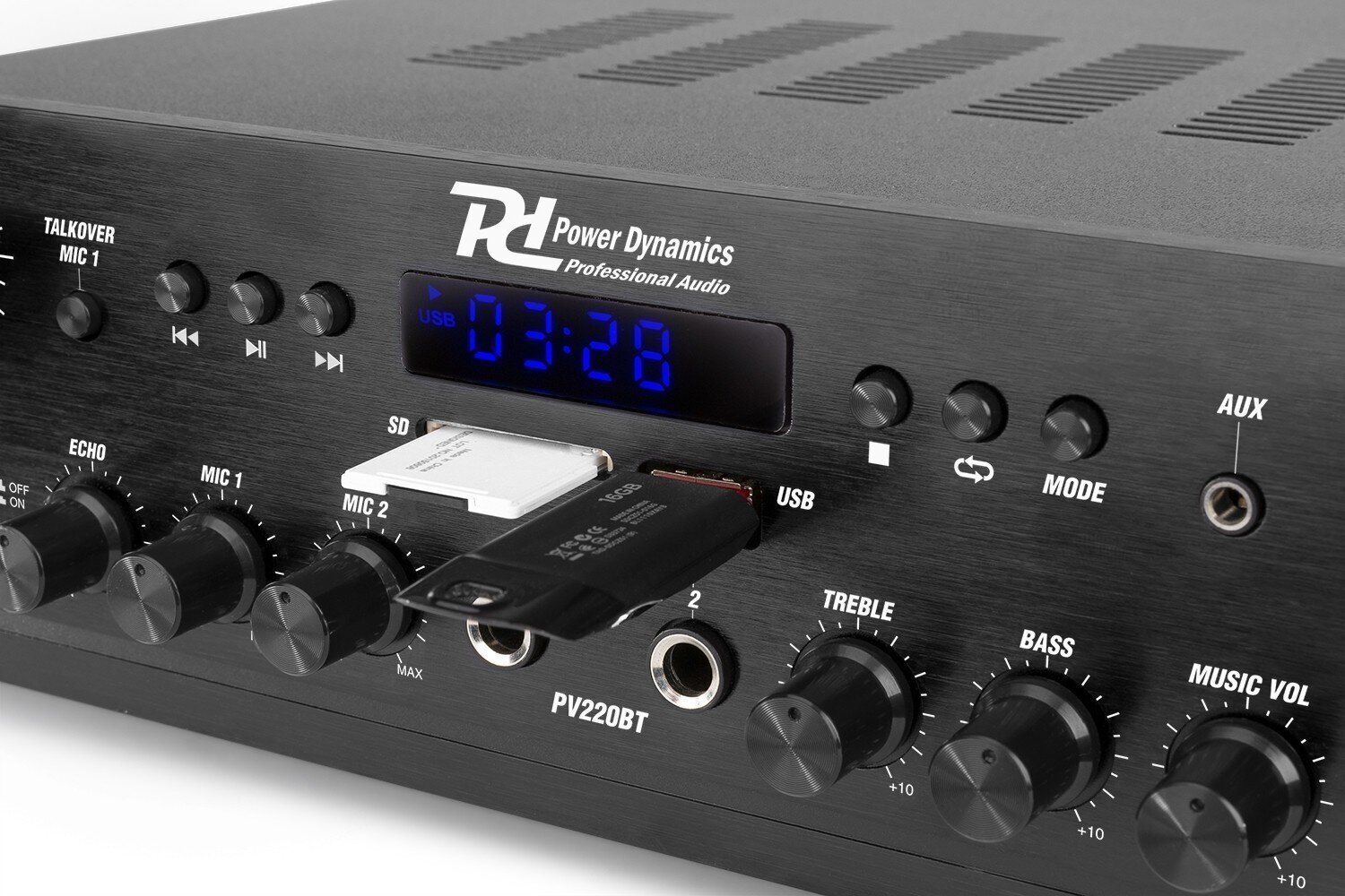 Power Dynamics PV220BT äänenvahvistinjärjestelmä 100W hinta ja tiedot | Kaiuttimet ja soundbarit | hobbyhall.fi