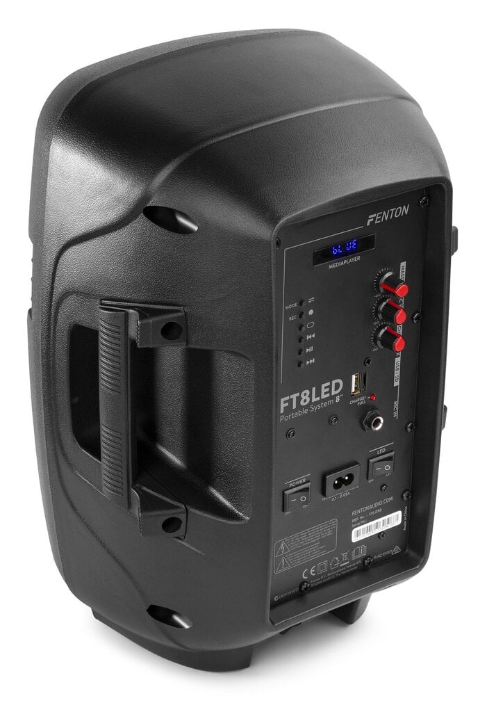 Fenton FT8LED kannettava äänijärjestelmä 8" 300W hinta ja tiedot | Kaiuttimet | hobbyhall.fi