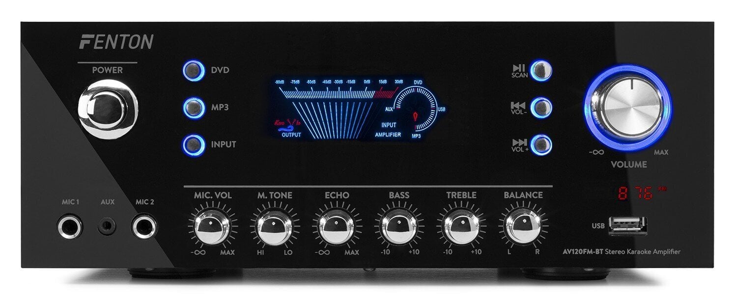 Fenton AV120FM-BT Stereo HiFi vahvistin hinta ja tiedot | Kaiuttimet ja soundbarit | hobbyhall.fi