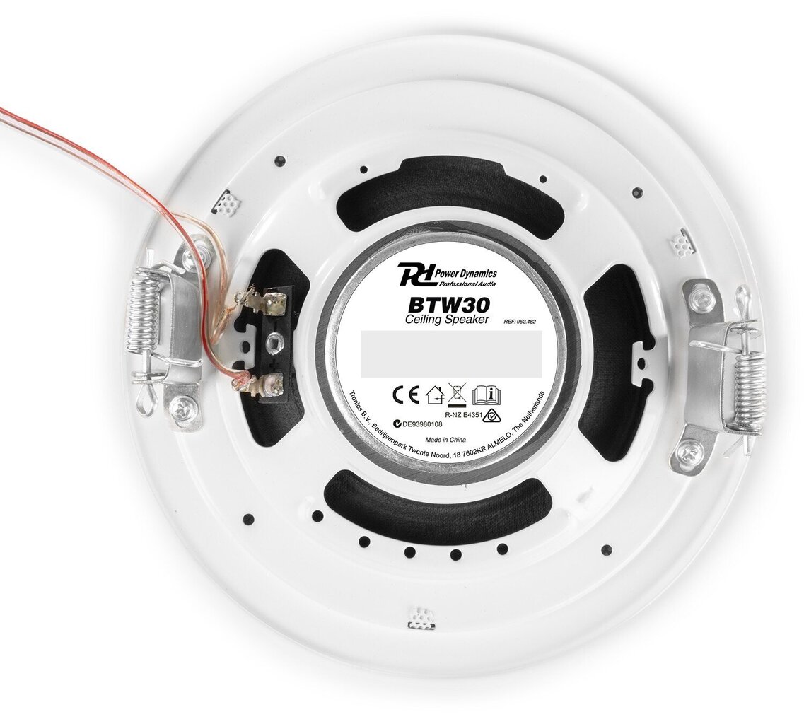 Power Dynamics BTW30SET seinään asennettava äänijärjestelmä 2 x 15 W kattokaiuttimella hinta ja tiedot | Kaiuttimet ja soundbarit | hobbyhall.fi