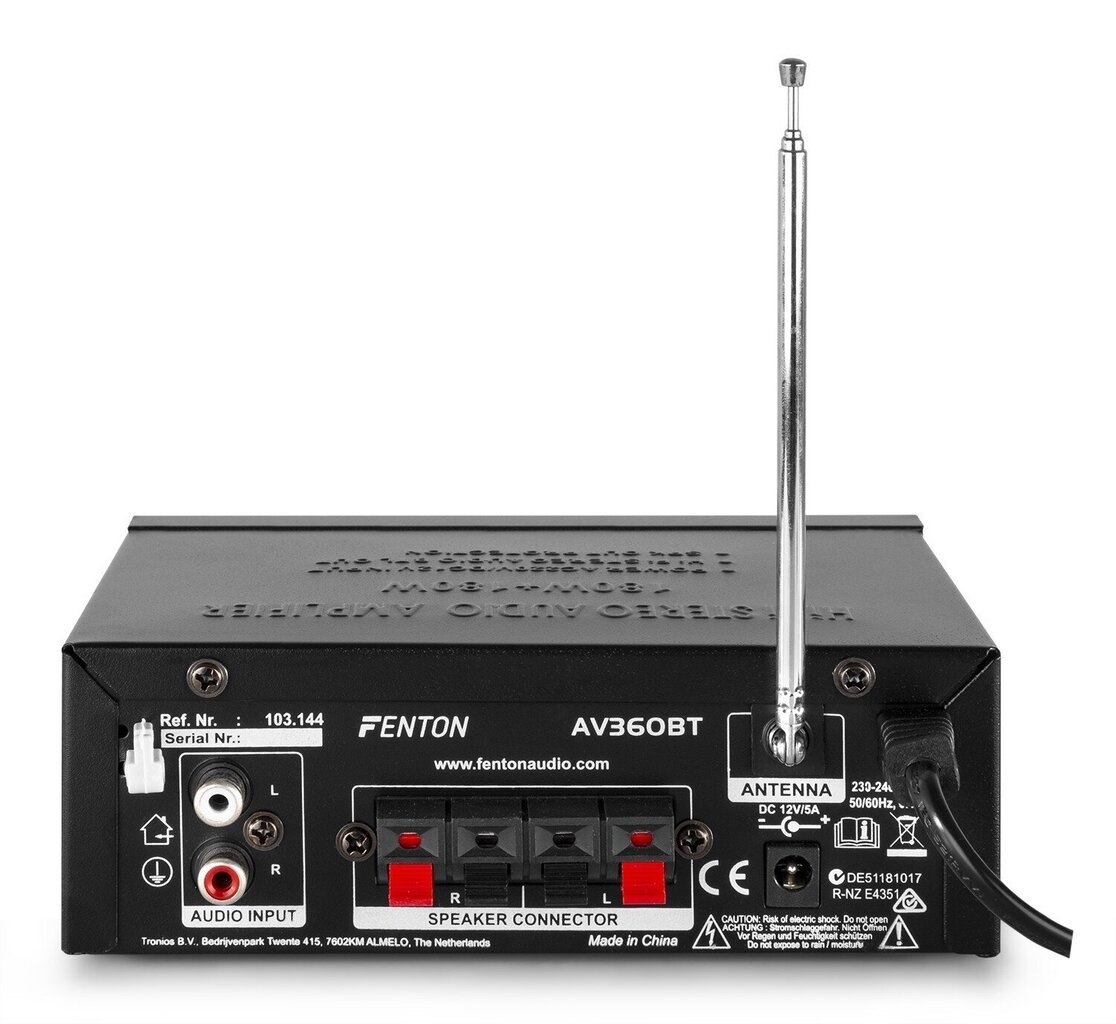 Fenton AV360BT minivahvistin BT/SD/USB/MP3 hinta ja tiedot | Kaiuttimet ja soundbarit | hobbyhall.fi
