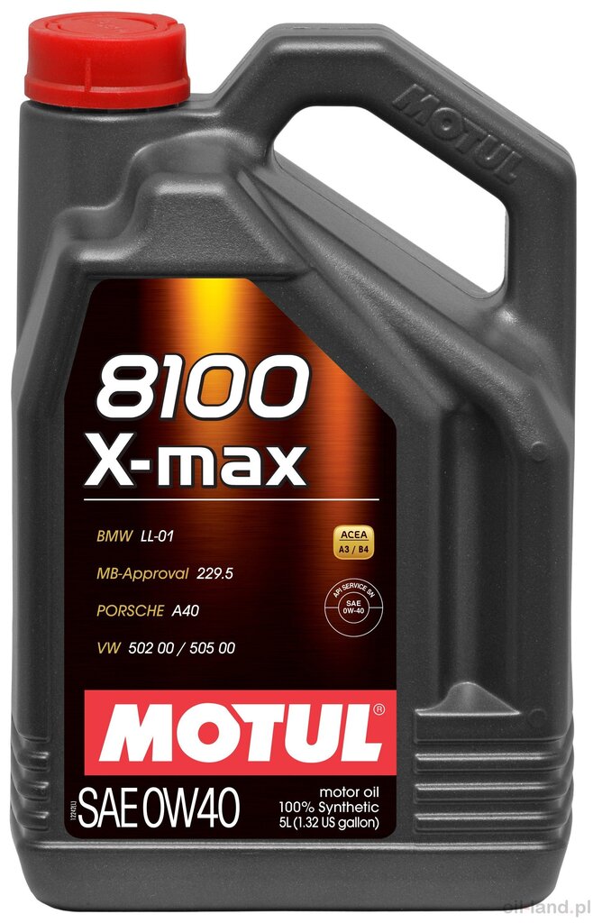 Öljy Motul 8100 X-MAX 0W40 5L hinta ja tiedot | Moottoriöljyt | hobbyhall.fi