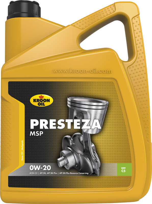 Kroon-Oil Presteza MSP 0W-20 moottoriöljy, 5L hinta ja tiedot | Moottoriöljyt | hobbyhall.fi