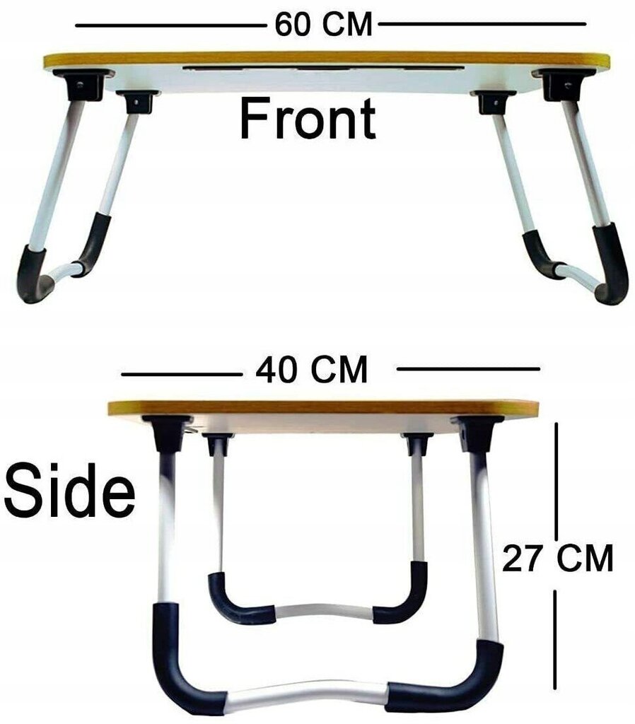 Taitettava tietokonepöytä kannettavalle tietokoneelle ja tabletille hinta ja tiedot | Tietokonepöydät ja työpöydät | hobbyhall.fi