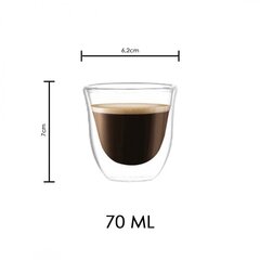 Thermo kahvikupit espresso, 70 ml hinta ja tiedot | Lasit, mukit ja kannut | hobbyhall.fi