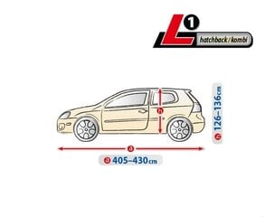 Hatchback/Combi autosuojus 405-430cm L1 Kegel-Blazusiak 5-4315-241-2092 hinta ja tiedot | Lisätarvikkeet autoiluun | hobbyhall.fi