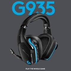 Logitech G935-langattomat pelikuulokkeet (7,1 surround-ääni, 50 mm pro-g ääniohjain, Lyghtsync RGB) (Yleinen kunnostus hinta ja tiedot | Kuulokkeet | hobbyhall.fi