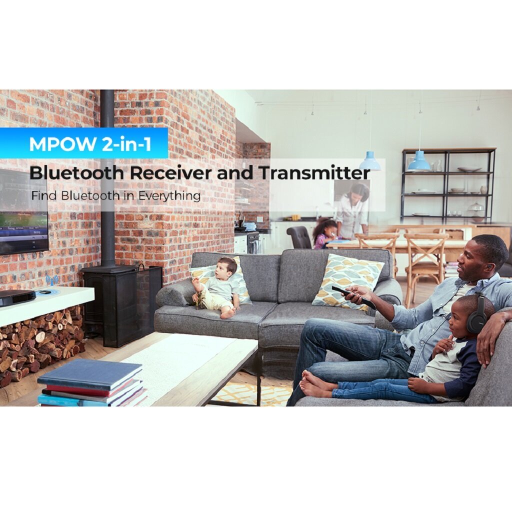 Bluetooth-lähetin ja -vastaanotin MPOW BH390, musta hinta ja tiedot | Adapterit | hobbyhall.fi