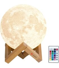 Yölamppu 3D Moon - GOAPA, 21cm. hinta ja tiedot | Pöytävalaisimet | hobbyhall.fi