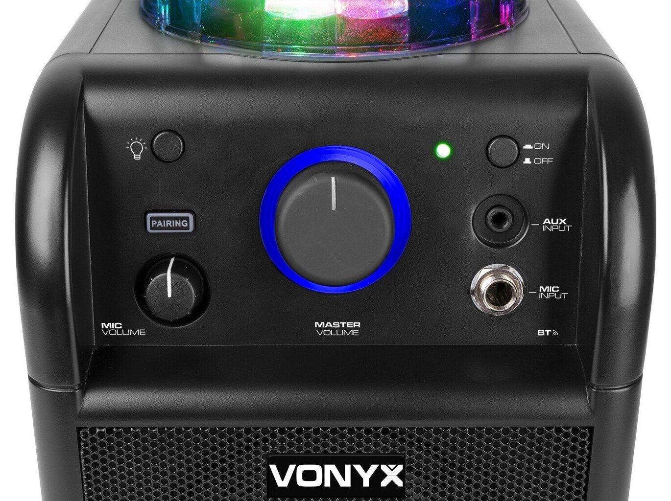 Vonyx SBS50B BT Karaoke-kaiutin LED-pallo, musta hinta ja tiedot | Stereojärjestelmät | hobbyhall.fi