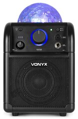 Vonyx SBS50B BT Karaoke-kaiutin LED-pallo, musta hinta ja tiedot | Vonyx Ääni- ja videolaitteet | hobbyhall.fi