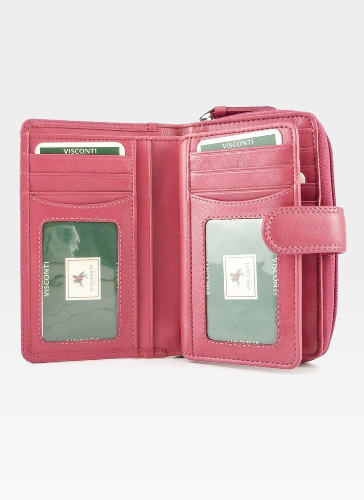 Visconti HT33 naisten nahkainen lompakko, vaaleanpunainen hinta ja tiedot | Naisten lompakot | hobbyhall.fi