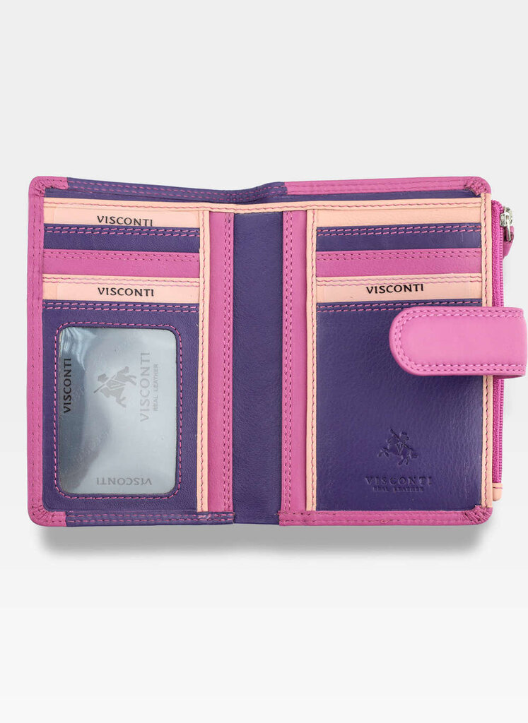 Aitoa nahkaa lompakko naisille Visconti RB-97, violetti hinta ja tiedot | Naisten lompakot | hobbyhall.fi