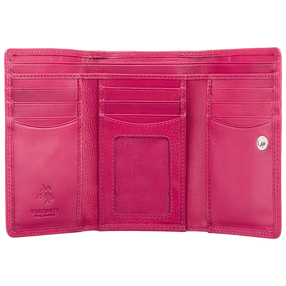 Visconti HT32 Fuscia naisten nahkainen lompakko, vaaleanpunainen hinta ja tiedot | Naisten lompakot | hobbyhall.fi