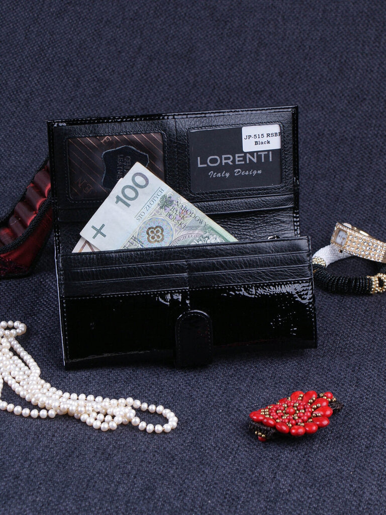 Naisten nahkainen lompakko Loren, musta hinta ja tiedot | Naisten lompakot | hobbyhall.fi