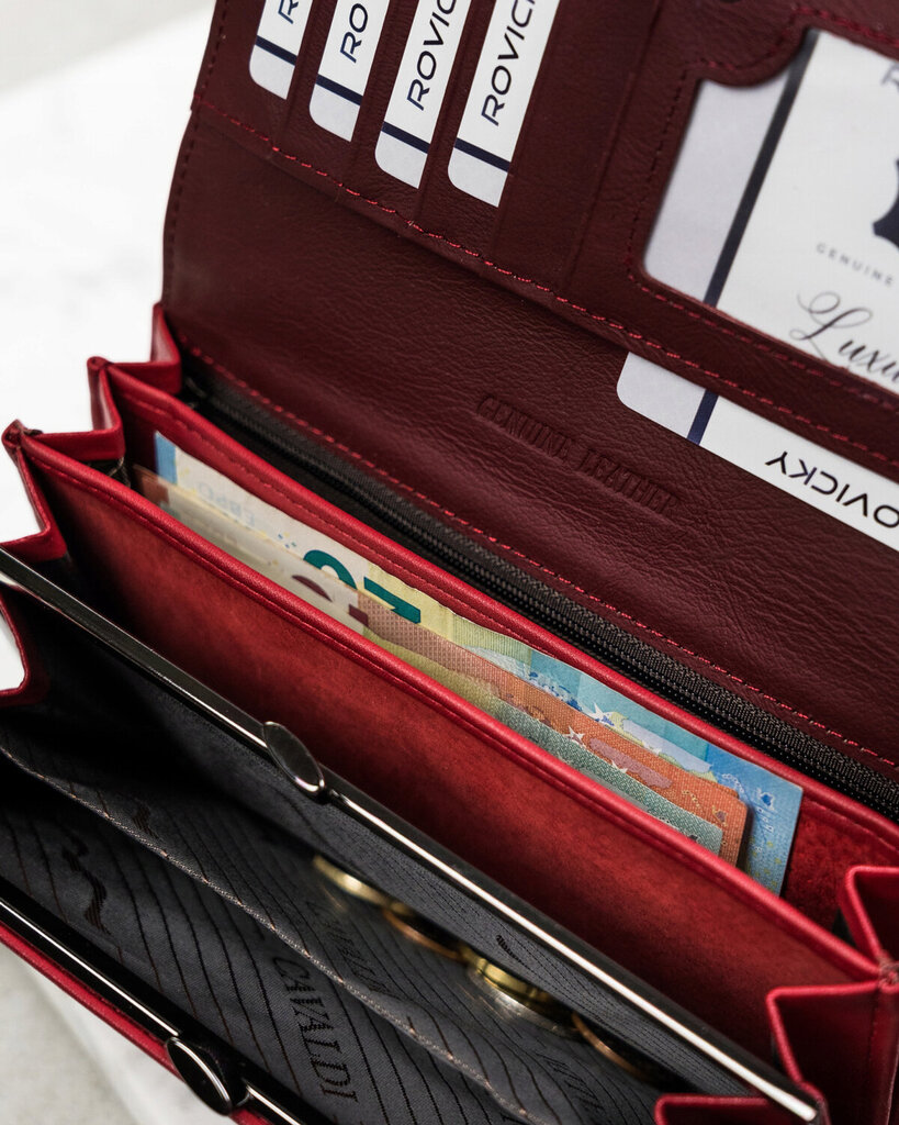 Cavaldi lompakko aitoa nahkaa, punainen hinta ja tiedot | Naisten lompakot | hobbyhall.fi