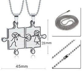 Kaksiosaiset riipukset X33 hinta ja tiedot | Kaulakorut | hobbyhall.fi