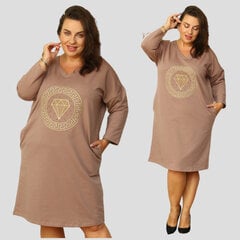 Naisten mekko Cheryl, beige, plus-koot hinta ja tiedot | Mekot | hobbyhall.fi