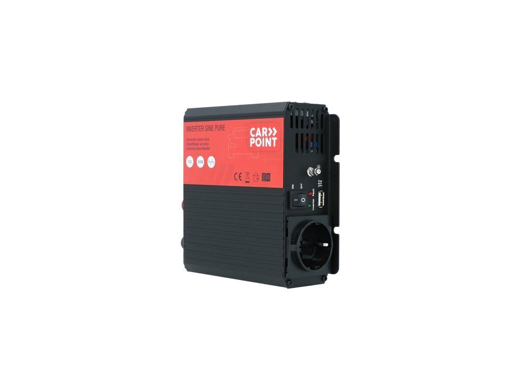 Jännitteenmuunnin invertteri 12 V - 230 V Carpoint 300 W / 600 W 0510363 hinta ja tiedot | Muuntimet ja invertterit | hobbyhall.fi