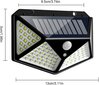 100-SMD LED-valaisin aurinkokennolla hinta ja tiedot | Puutarha- ja ulkovalot | hobbyhall.fi