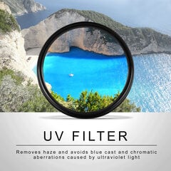 Suojaava UV-suodin, 82 mm, rise-uk hinta ja tiedot | Kameran suotimet | hobbyhall.fi