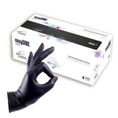 Kertakäyttöiset nitriilikäsineet Zarys EasyCare Nitrile Black, S, 100 kpl. hinta ja tiedot | Työkäsineet | hobbyhall.fi