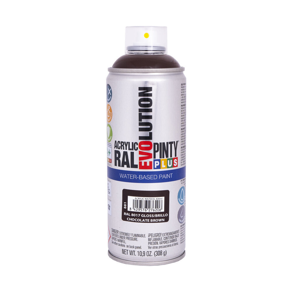 Vesiohenteinen aerosoli akryylimaali ruskea RAL 8017 PintyPlus Evolution 400ml hinta ja tiedot | Maalit | hobbyhall.fi