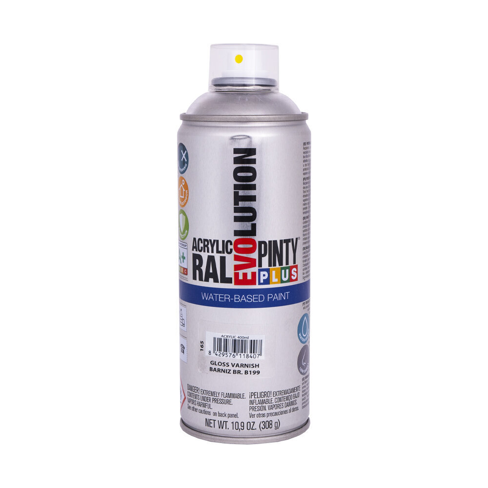 Vesiohenteinen aerosoli akryylilakka kiiltävä PintyPlus Evolution 400ml hinta ja tiedot | Maalit | hobbyhall.fi