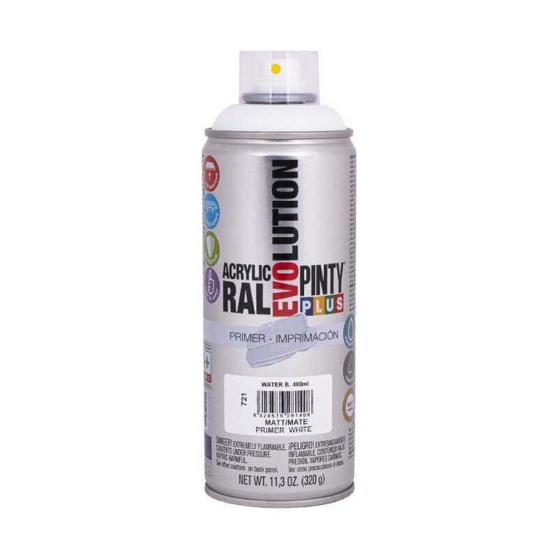 Vesiohenteinen aerosoliakryylipohjamaali Primer PintyPlus Evolution 400 ml hinta ja tiedot | Maalit | hobbyhall.fi